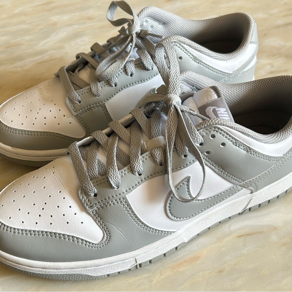 Nike Dunk Low Retro Mens Gray & White Lifestyle Sneakers Size 10 - Picture 15 of 15